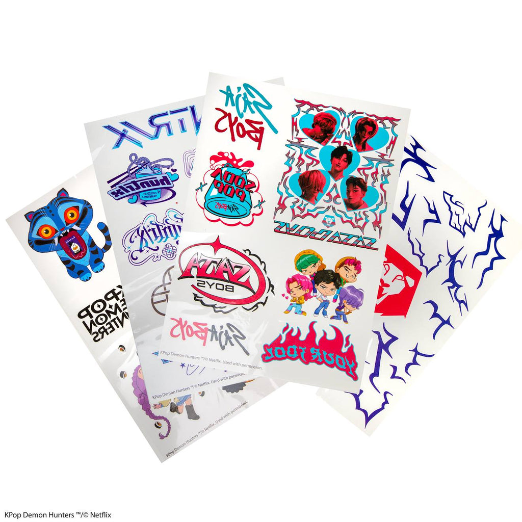 Tatouages Enfant Temporaires KPop Demon Hunters Multicolore