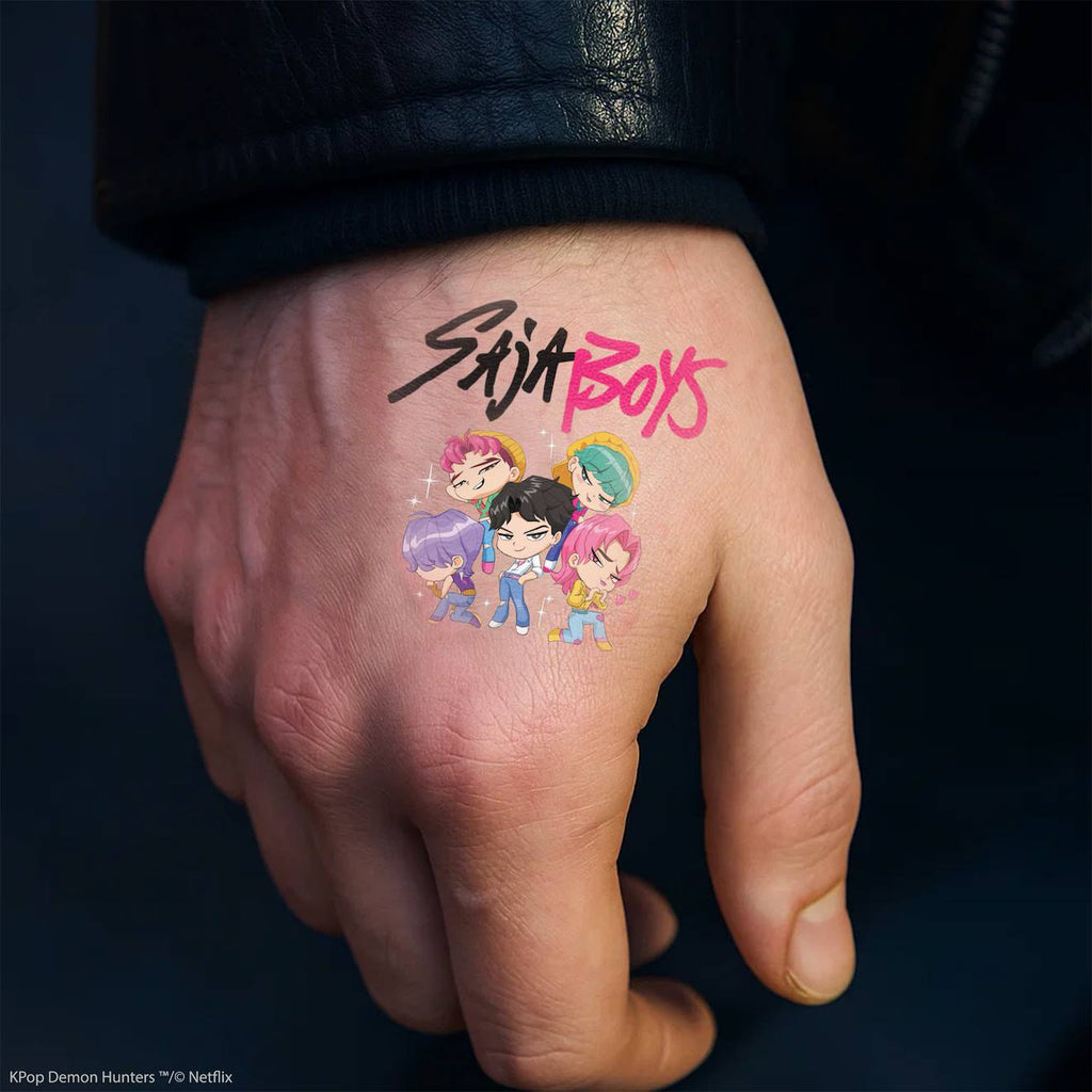 Tatouages Enfant Temporaires KPop Demon Hunters Multicolore