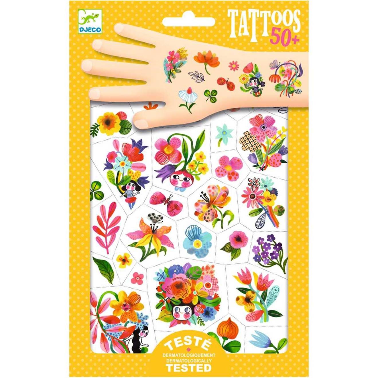 Tatouages fleurissement multicolore