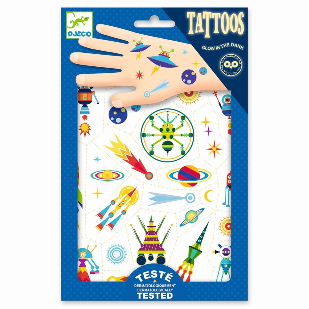Tatouages phospho space oddity multicolore
