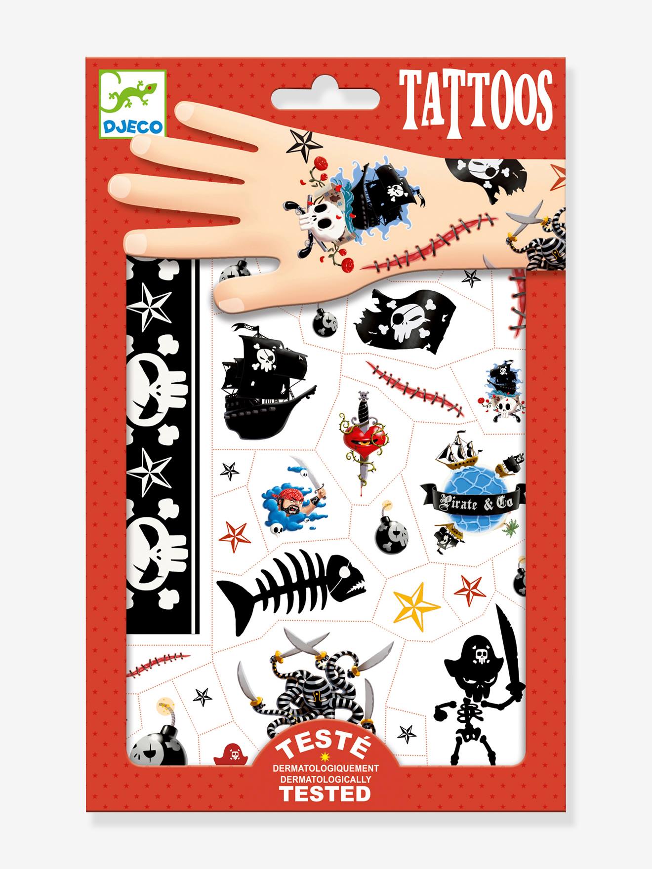 Tatouages pirates rouge