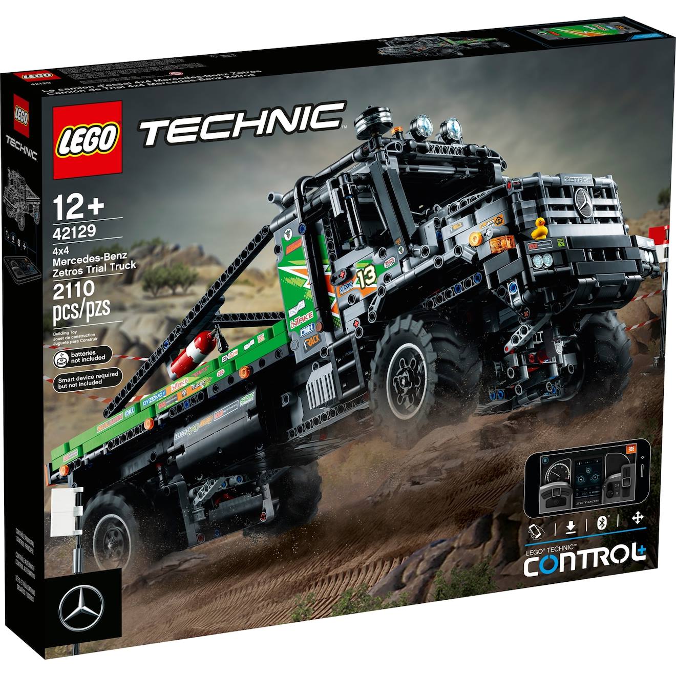 Technic le camion d'essai 4x4 mercedes-benz zetros 42129 multicolore