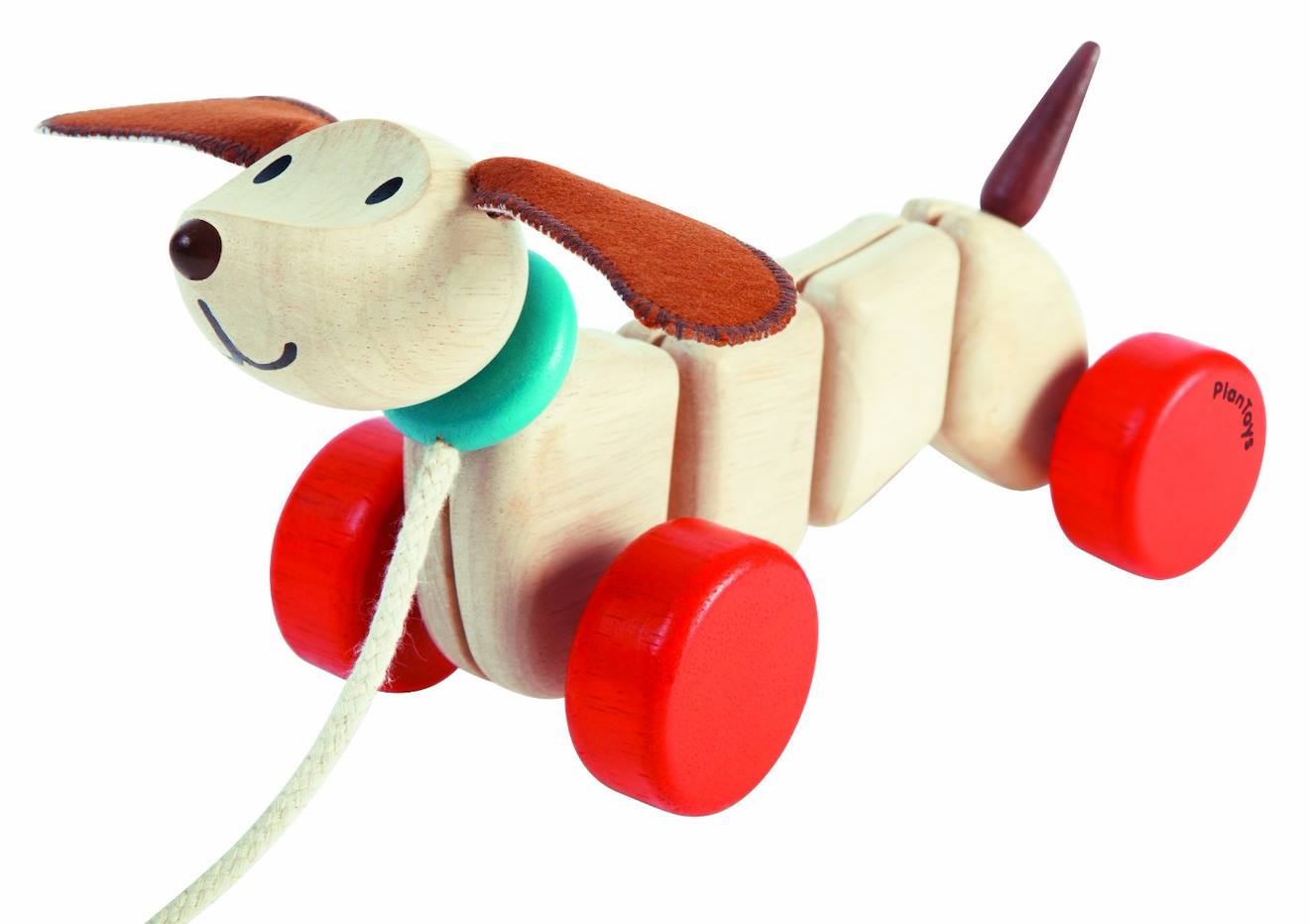 Teck le petit chien à tirer beige