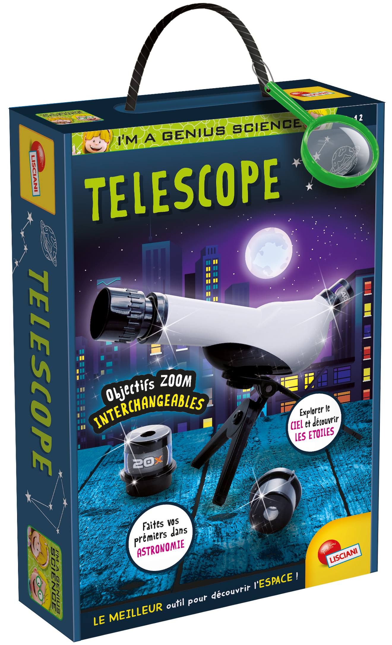 Télescope + trépied dès 7 ans - jeu éducatif astronomie, observation des étoiles, zoom multicolore