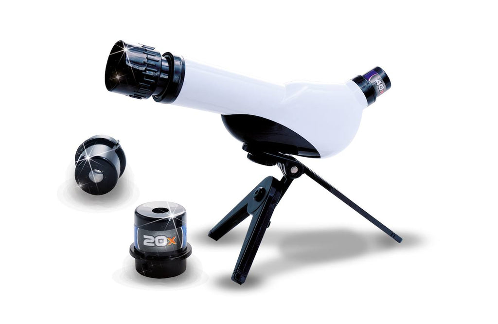 Télescope + trépied dès 7 ans - jeu éducatif astronomie, observation des étoiles, zoom multicolore