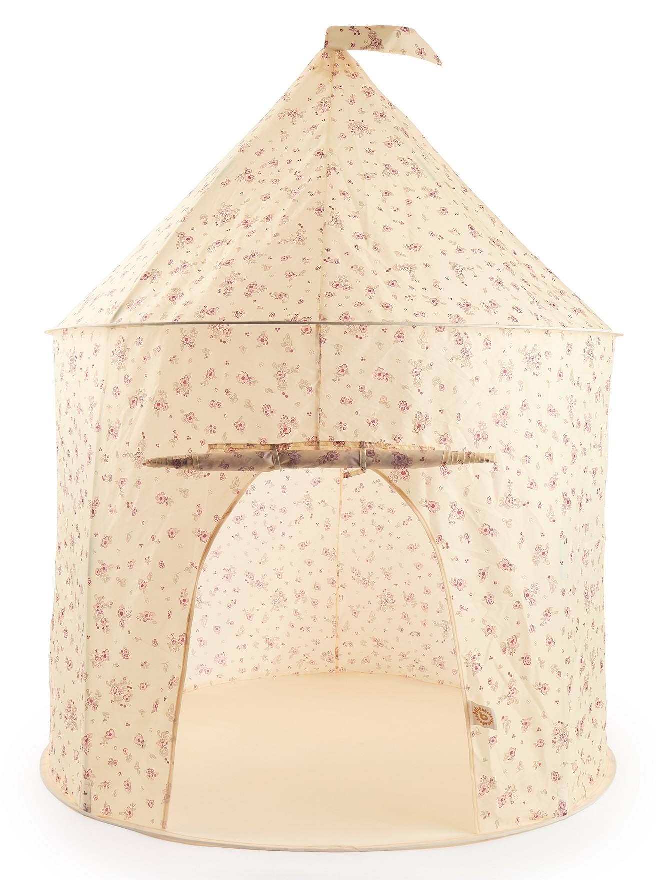 Tente de jeu château - pop up, dots vintage flowers