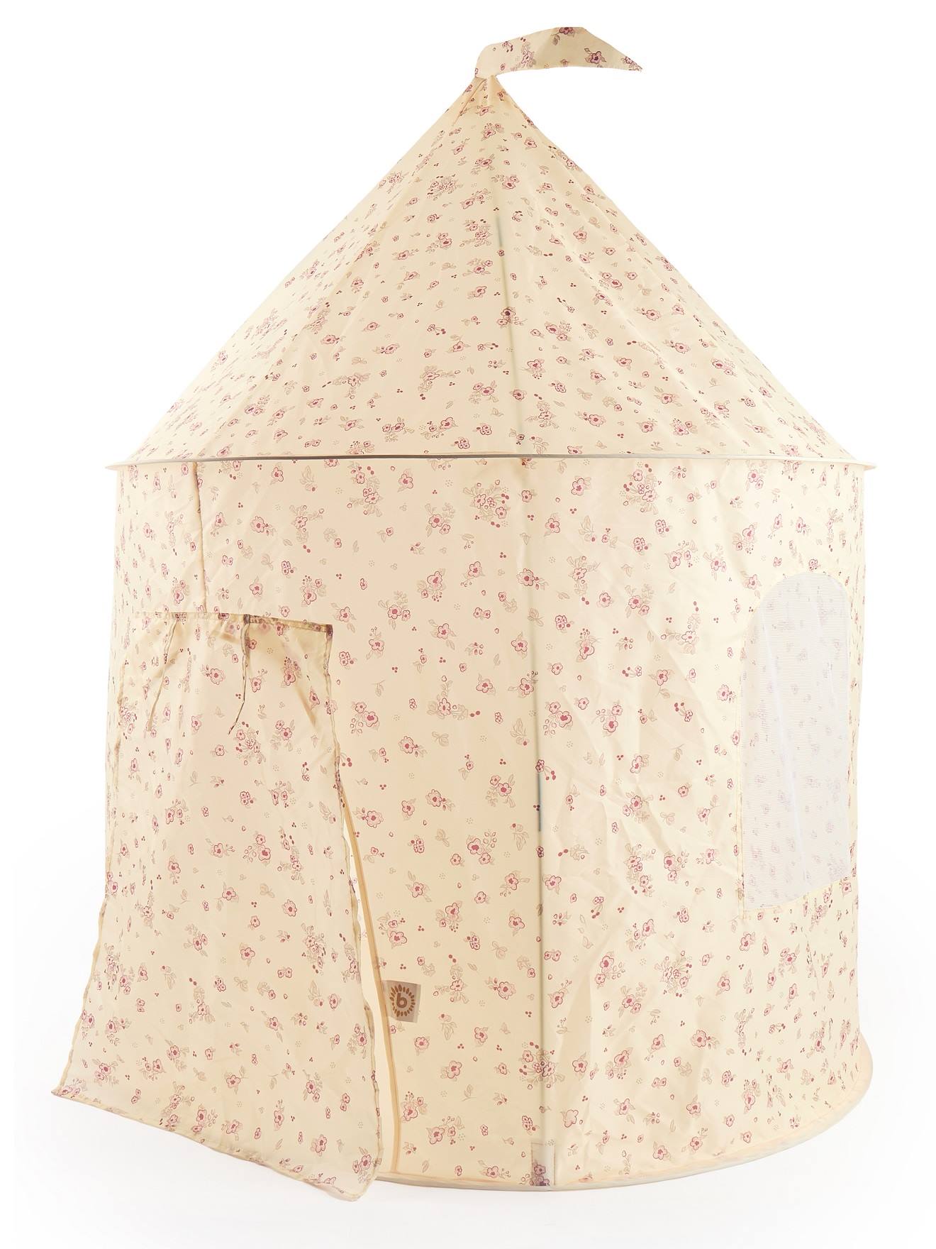 Tente de jeu château - pop up, dots vintage flowers