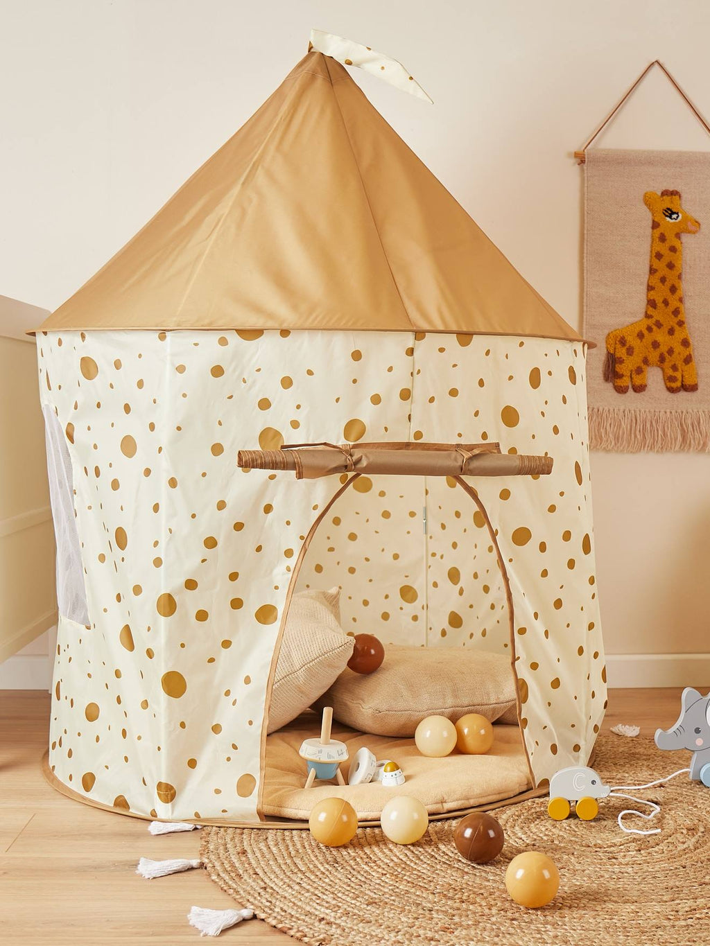 Tente de jeu château - pop up, dots