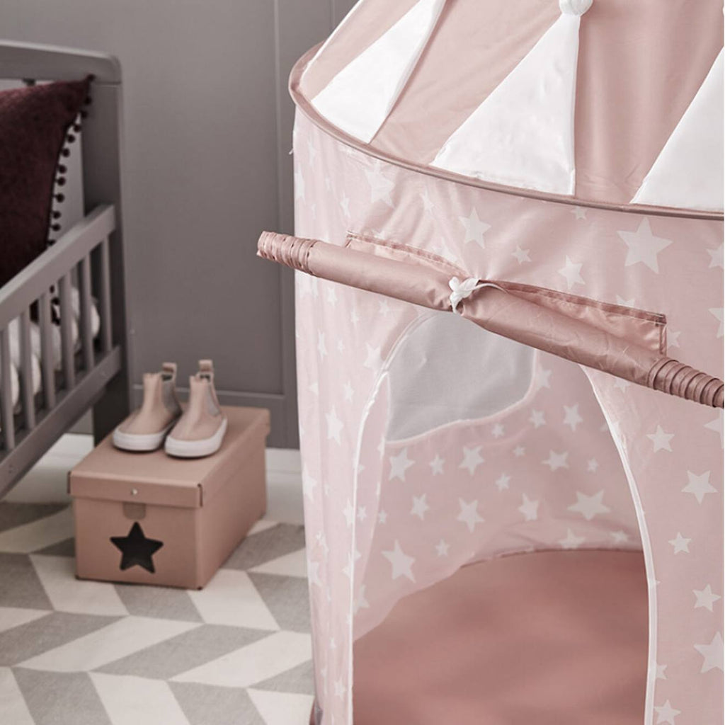 Tente de jeu rose, blanc