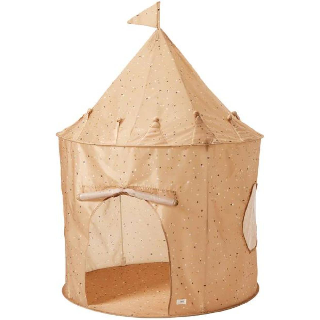 Tente en tissu recyclé terrazzo argile rose, blanc, noir