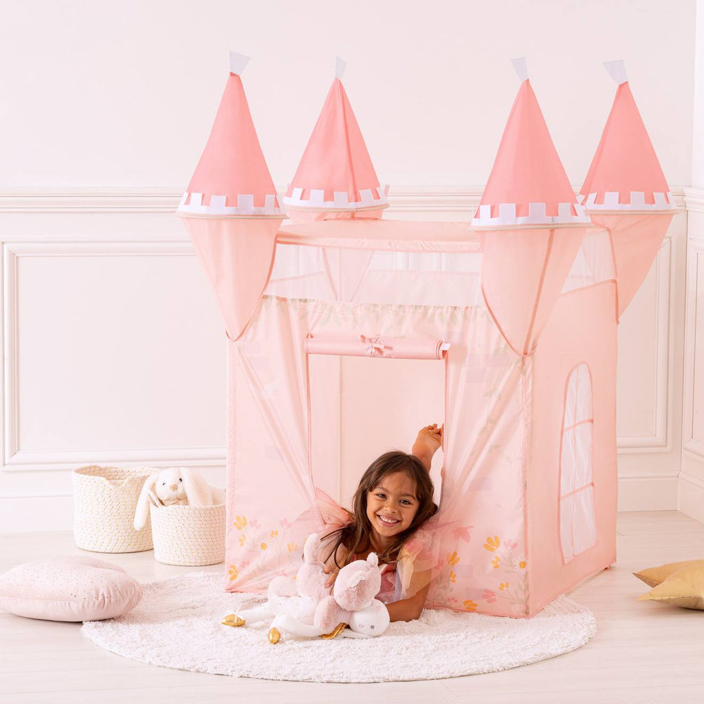 Tente enfant - château rose