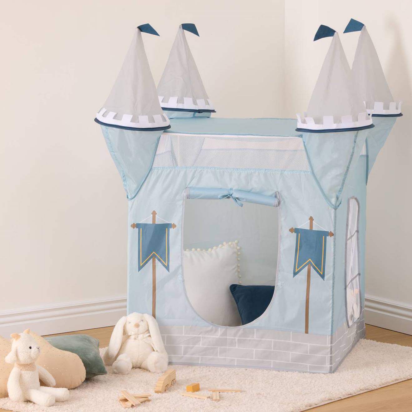 Tente enfant - château bleu