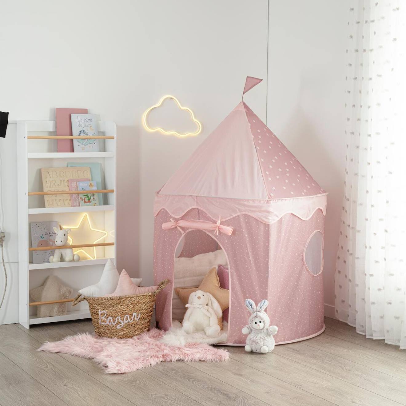 Tente enfant - pop-up rose