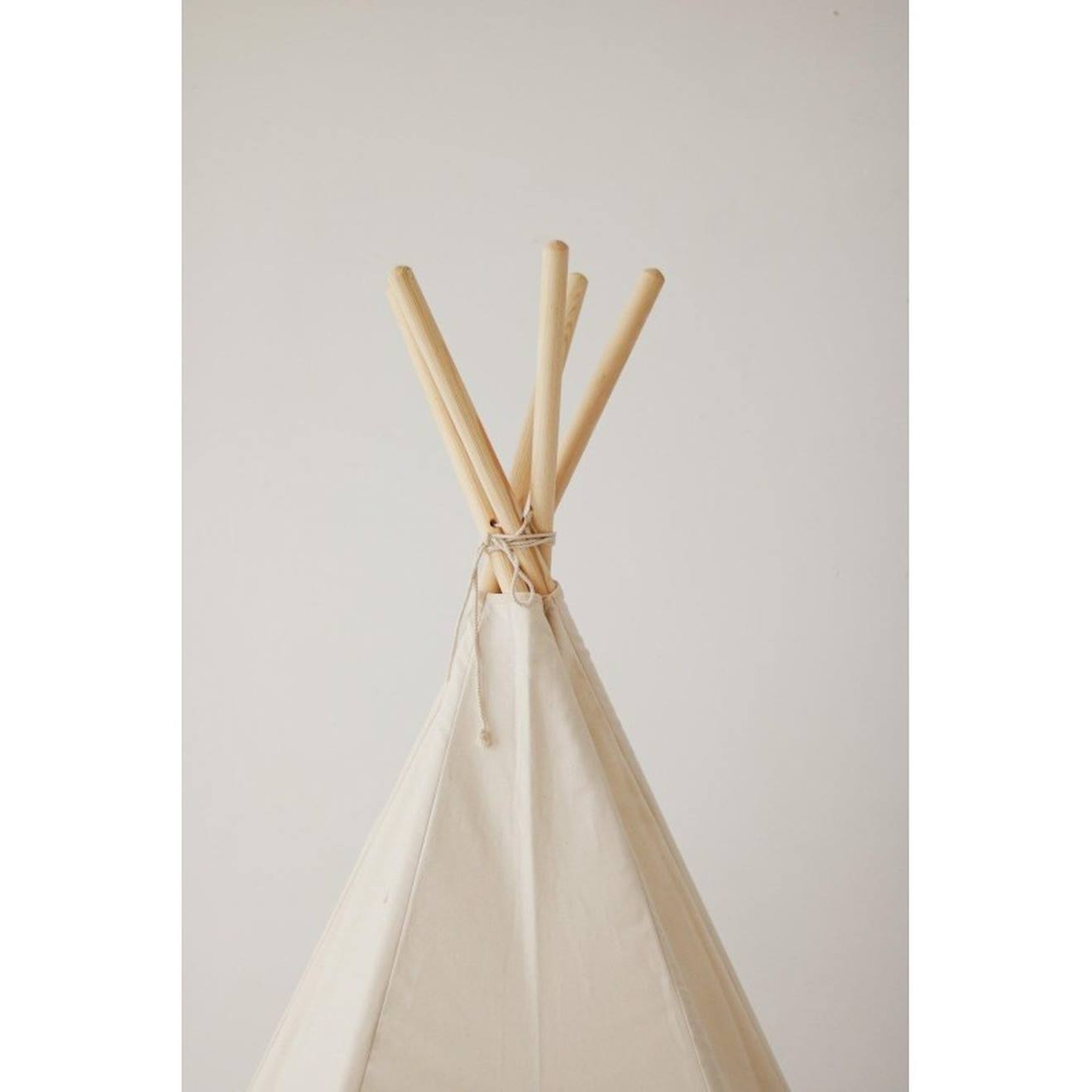 Tente tipi avec tapis en coton beige