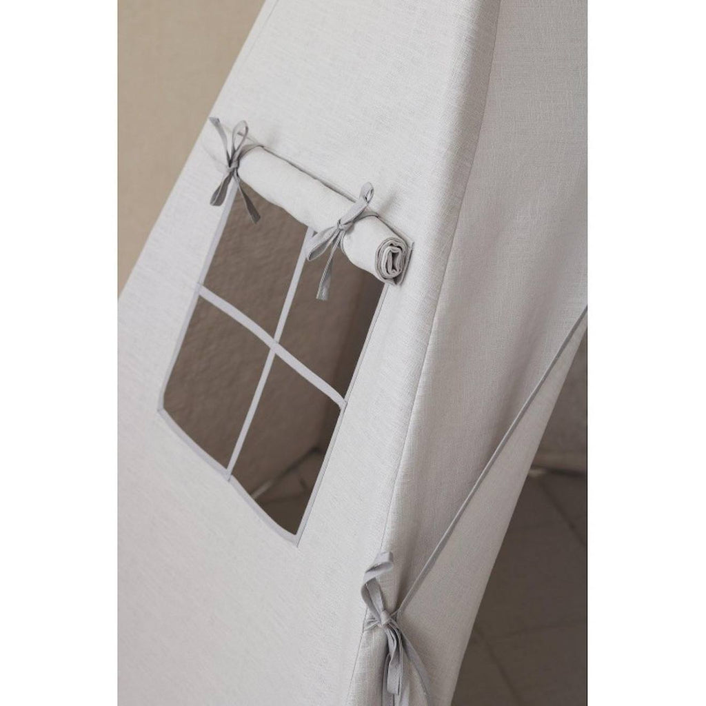Tente tipi pigeon lin naturel en coton gris