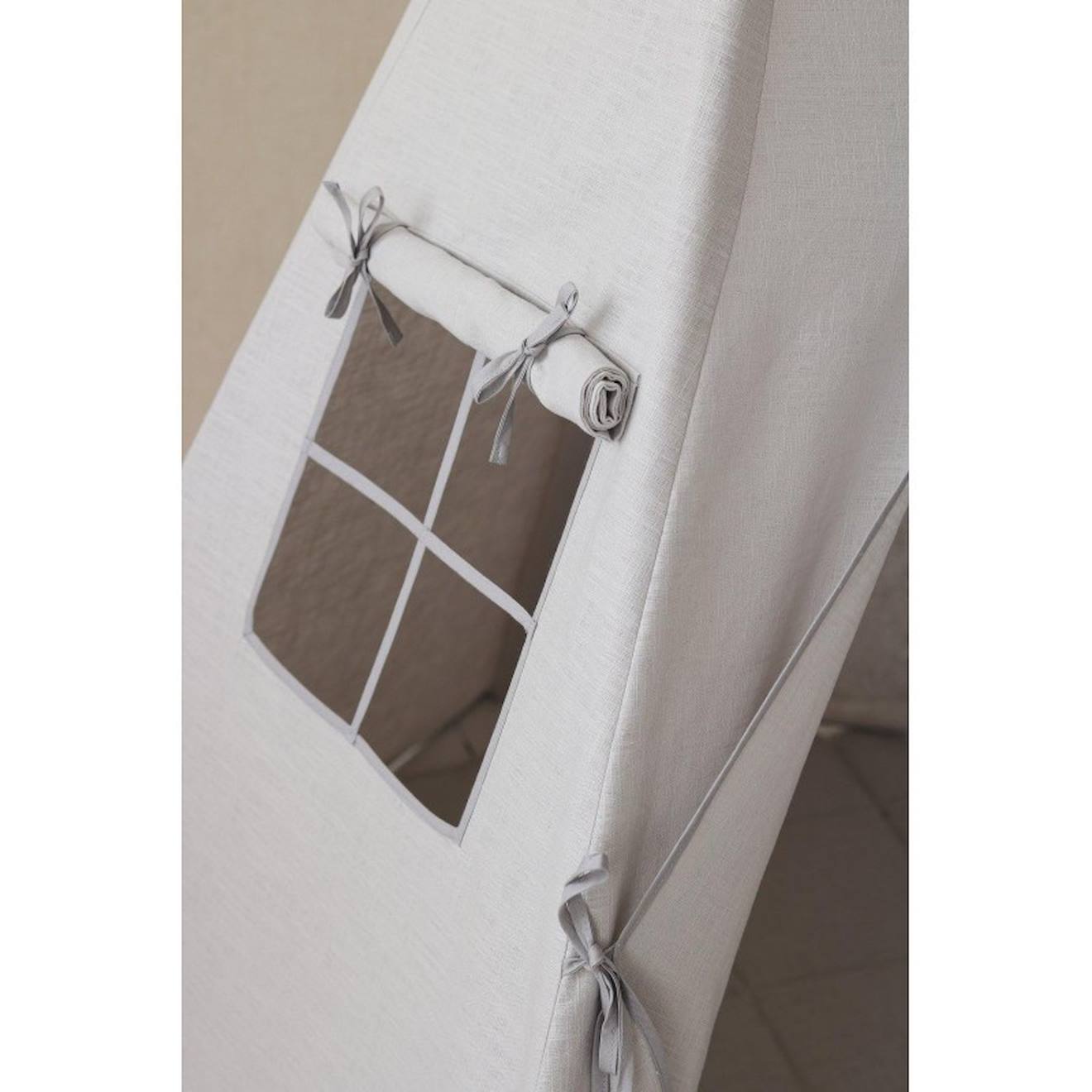 Tente tipi pigeon lin naturel en coton gris