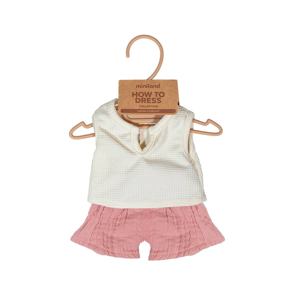 Tenue dété pour poupée de 38 cm rose