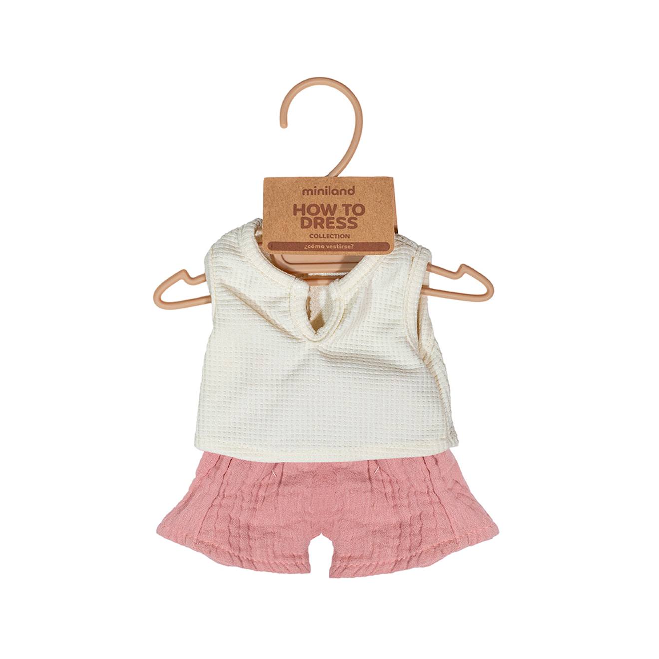 Tenue dété pour poupée de 38 cm rose