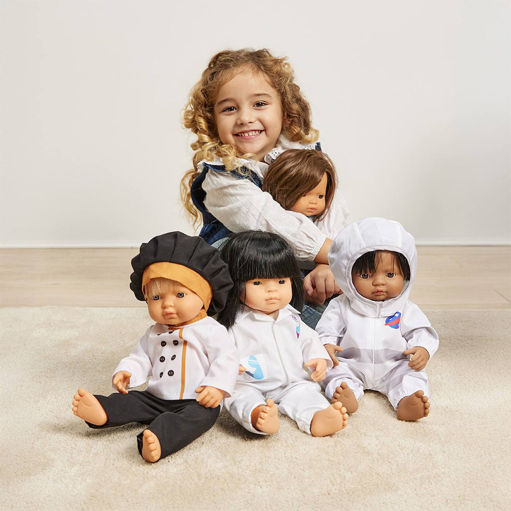 Tenue scientifique pour poupées de 38 cm blanc