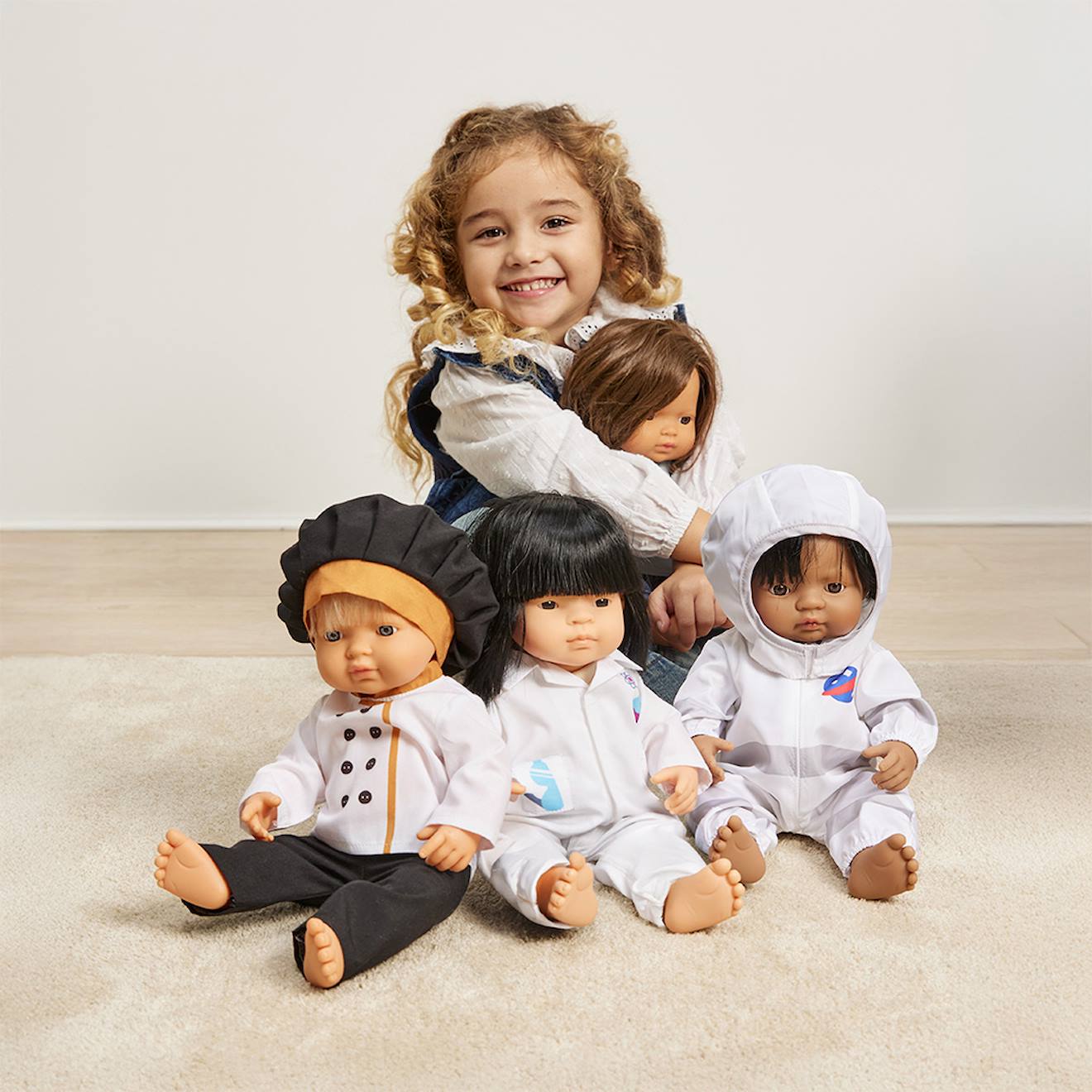 Tenue scientifique pour poupées de 38 cm blanc