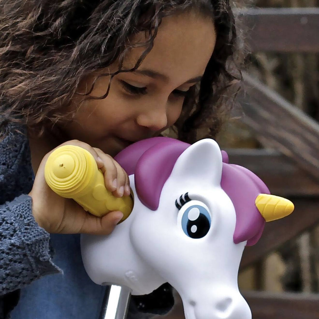 Tête de trottinette licorne blanc