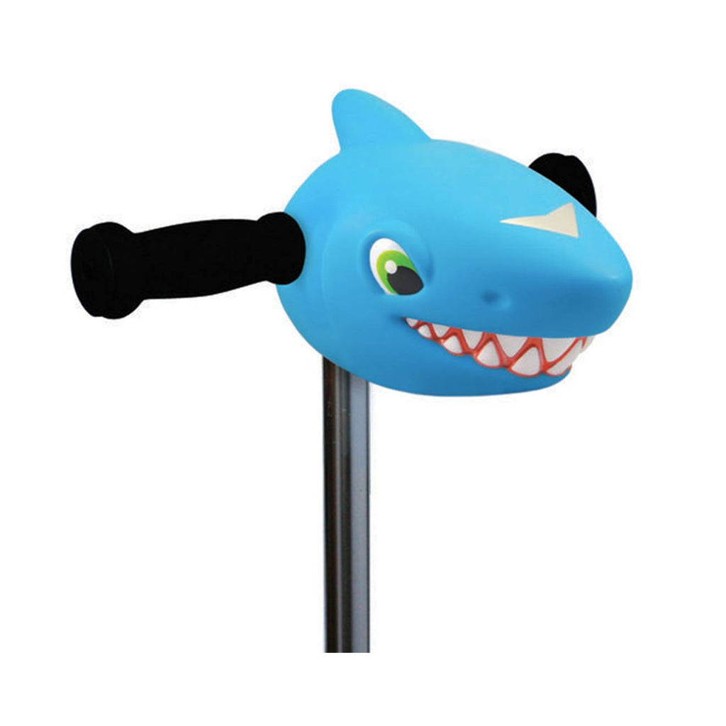 Tête de trottinette requin bleu clair