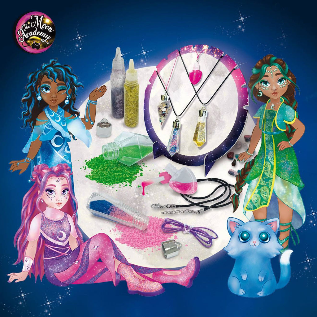 The moon academy pendentifs crystal moon multicolore