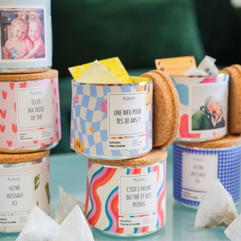 Boîte de thé personnalisée - Le cadeau chaud, doux… et entièrement personnalisé
