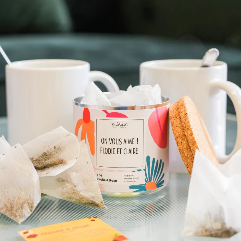Boîte de thé personnalisée - Le cadeau chaud, doux… et entièrement personnalisé