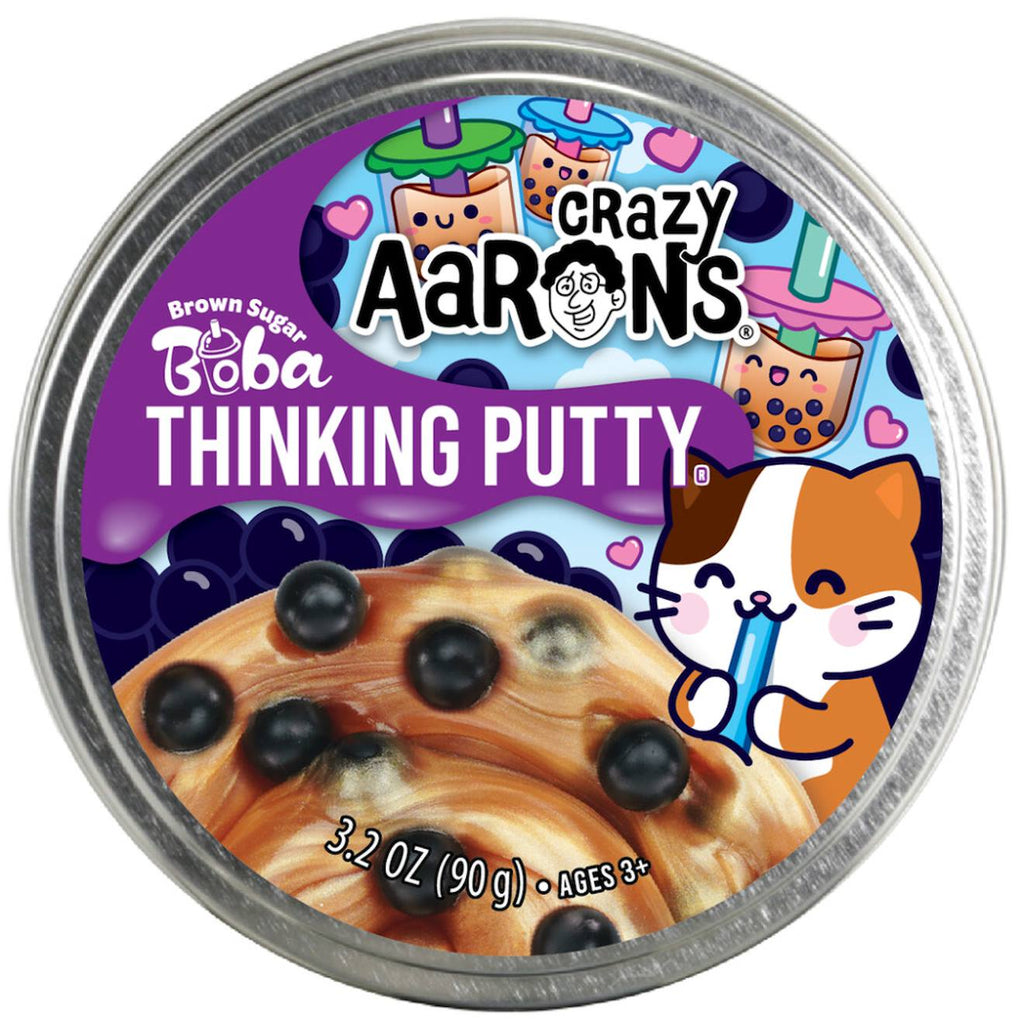 Thinking putty brown sugar boba – pâte à modeler nacrée avec perles de bubble tea multicolor