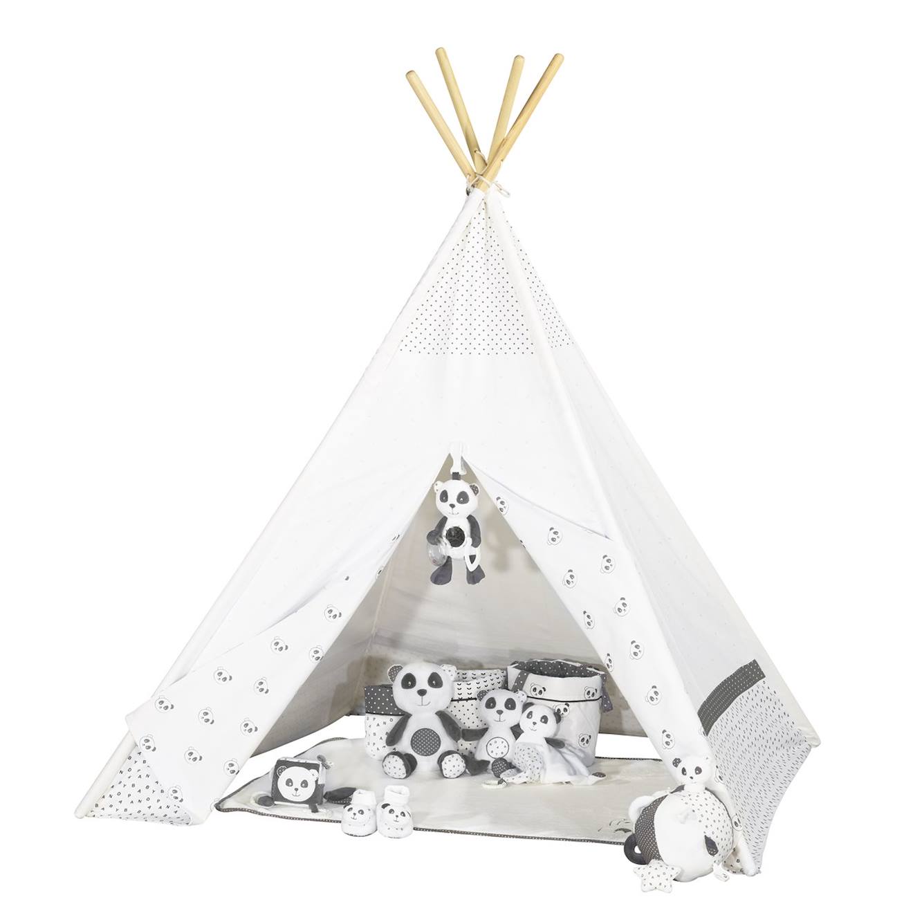 Tipi en toile en coton - chao chao blanc