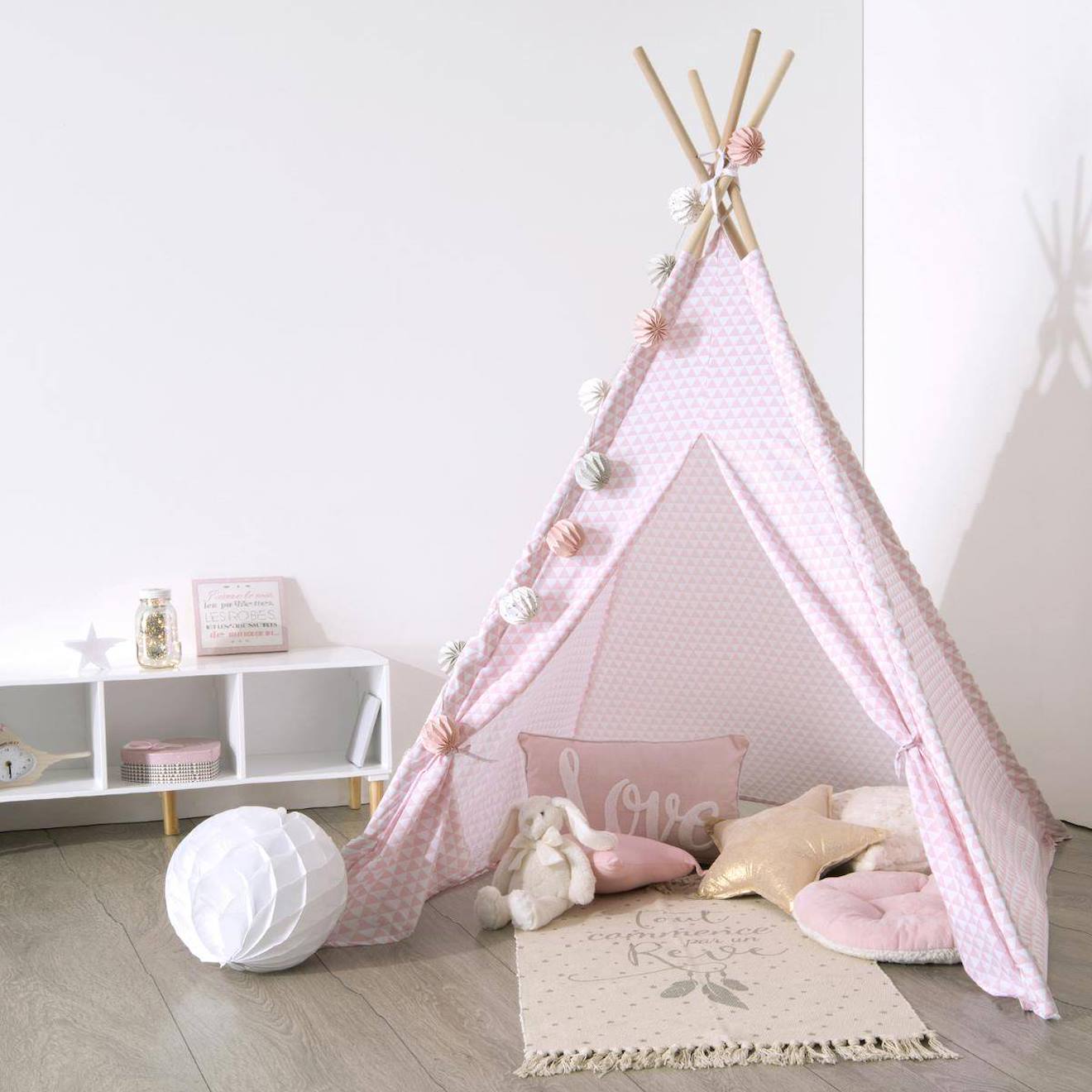 Tipi enfant rose