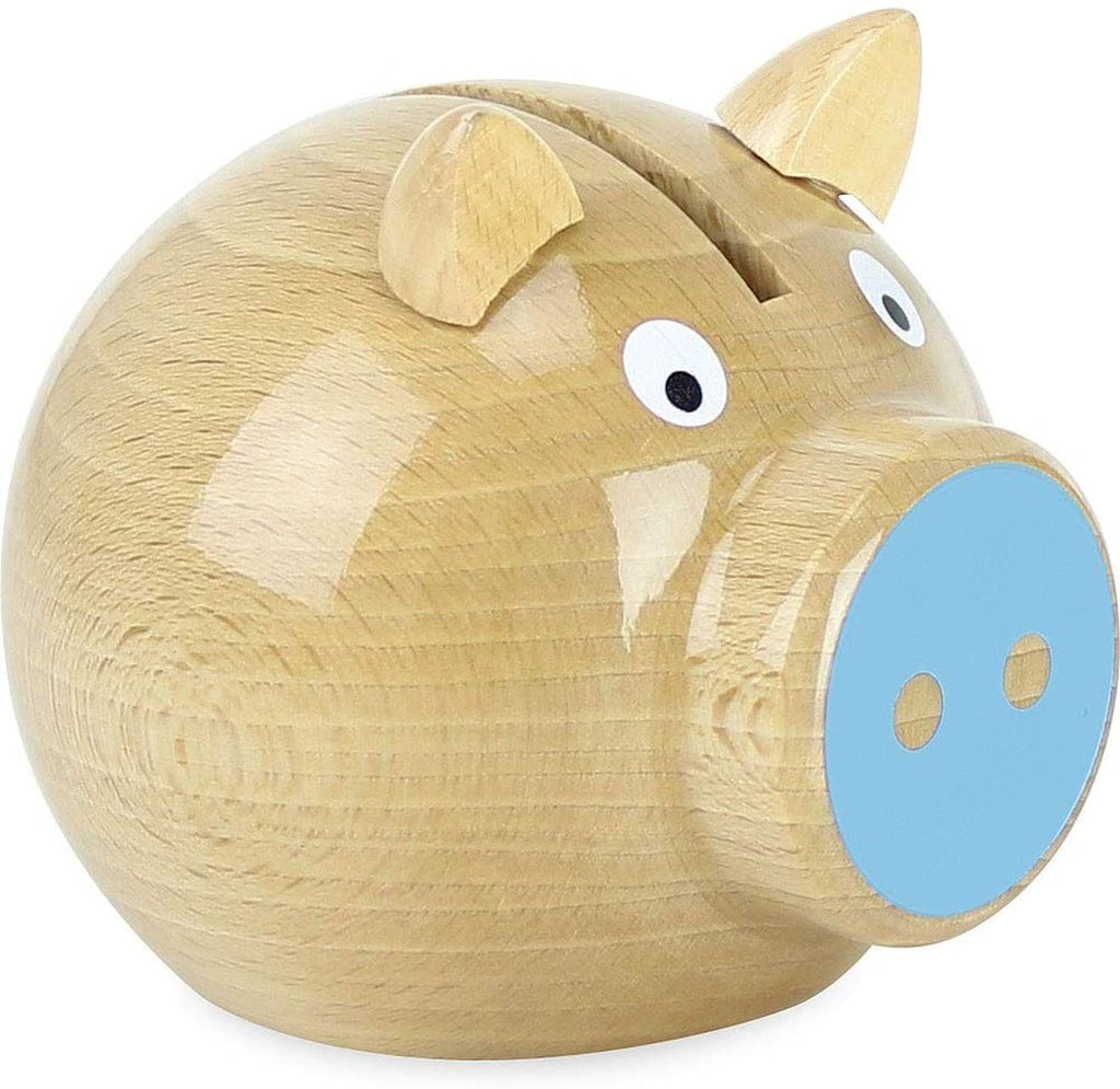 Tirelire cochon - bleue bleu