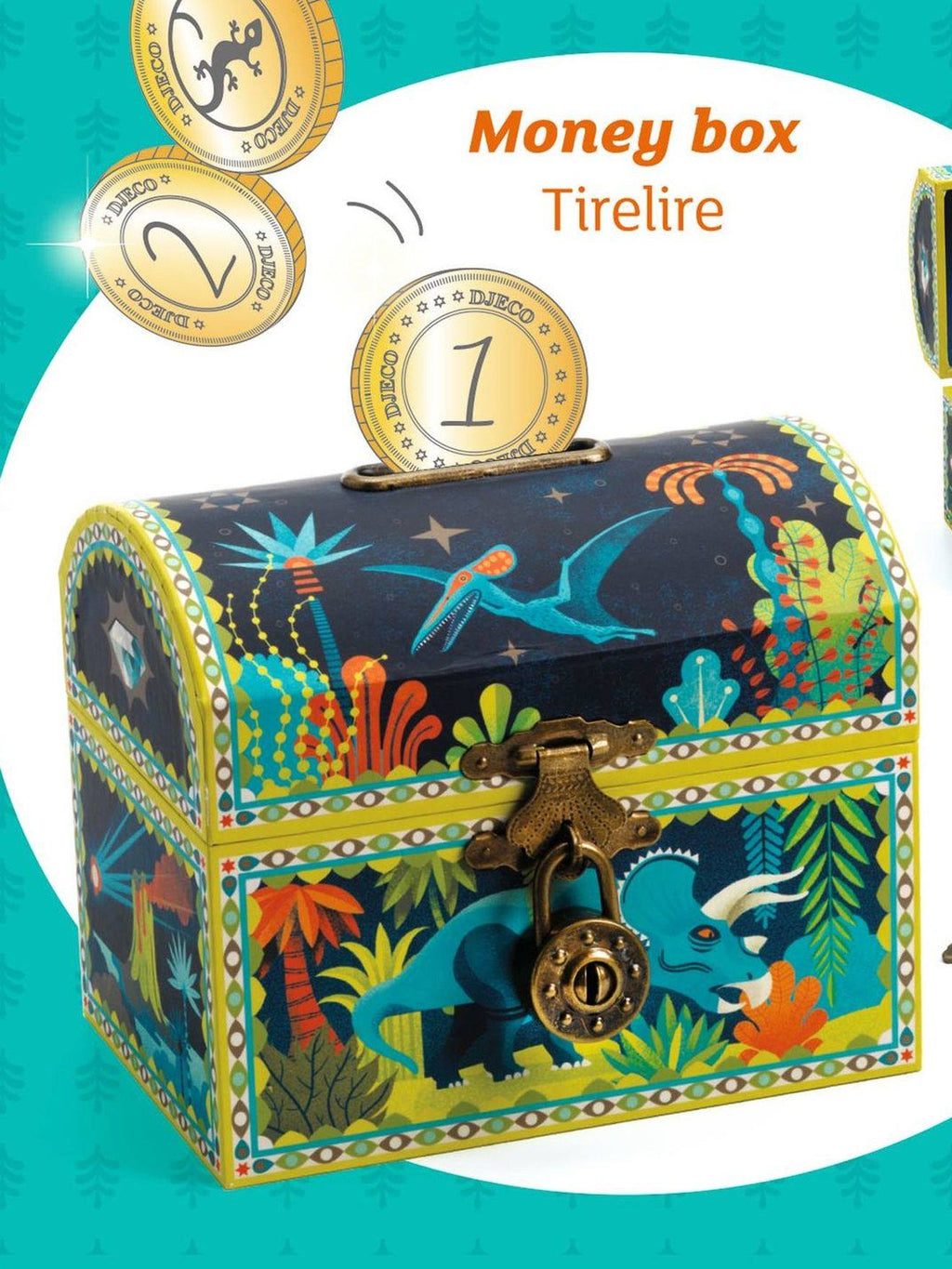 Tirelire dinosaure - multicolore