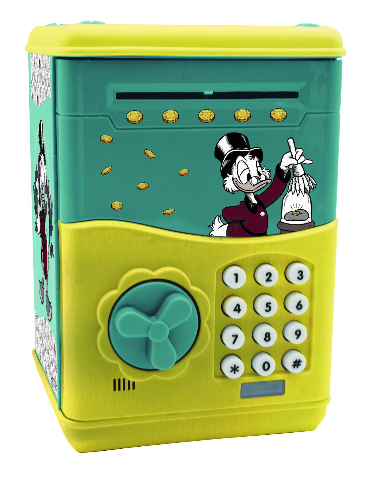 Tirelire électronique Disney Picsou avec effets sonores et lumineux bleu