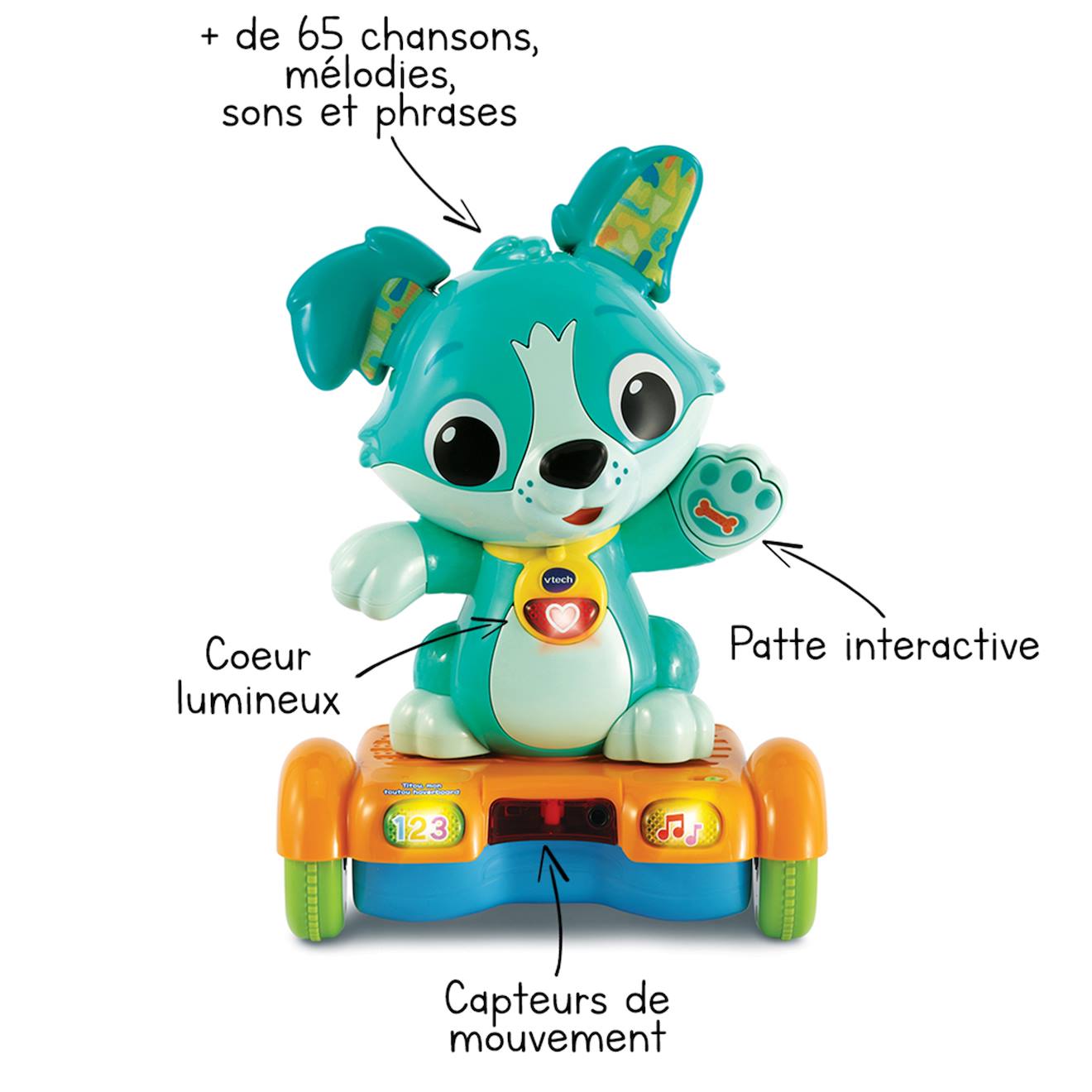 Titou mon toutou hoverboard - p'tits loulous multicolore