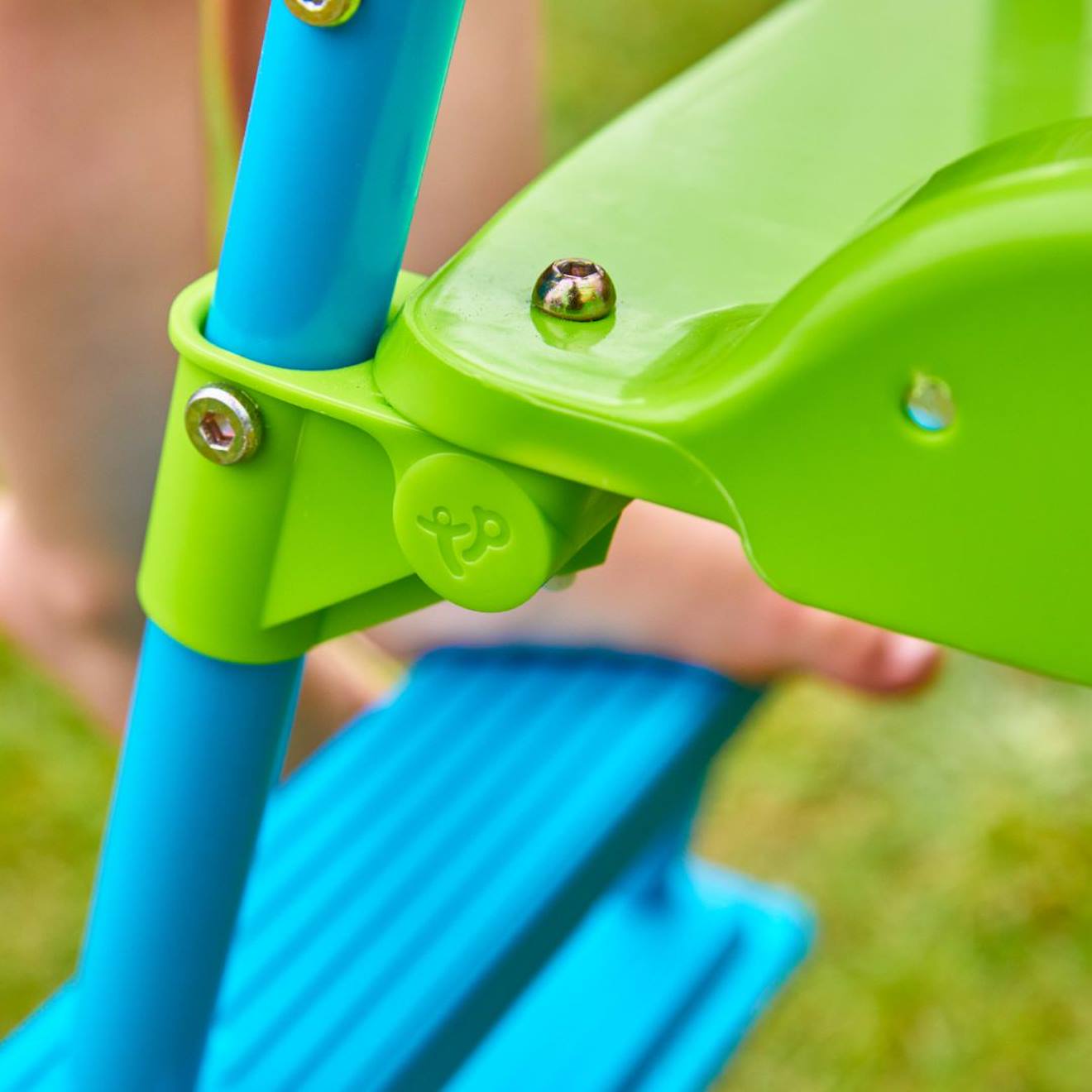 Toboggan évolutif 2 en 1 métal vert - bleu
