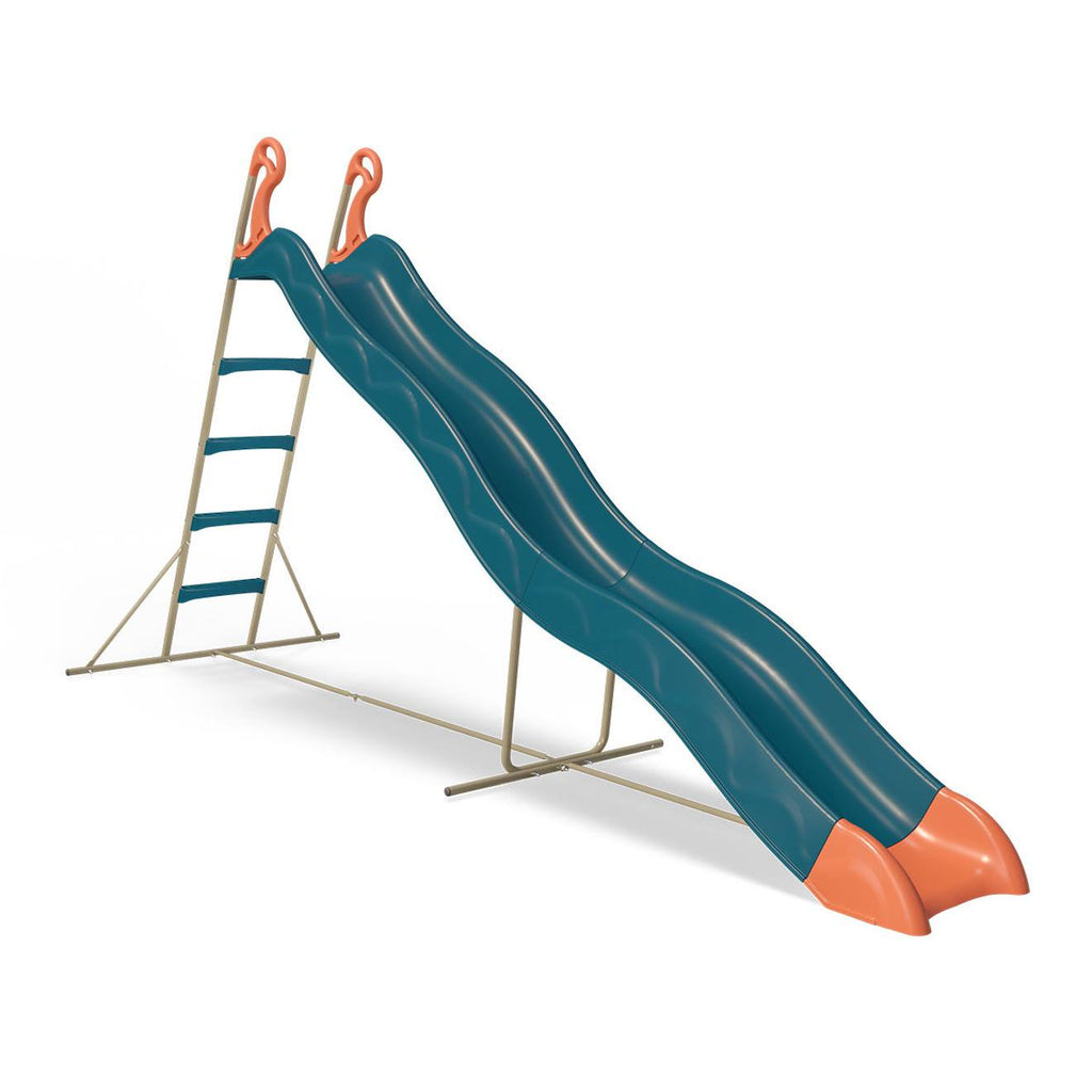 Toboggan pyrou 3,32 m 3-12 ans pour enfants bleu/corail