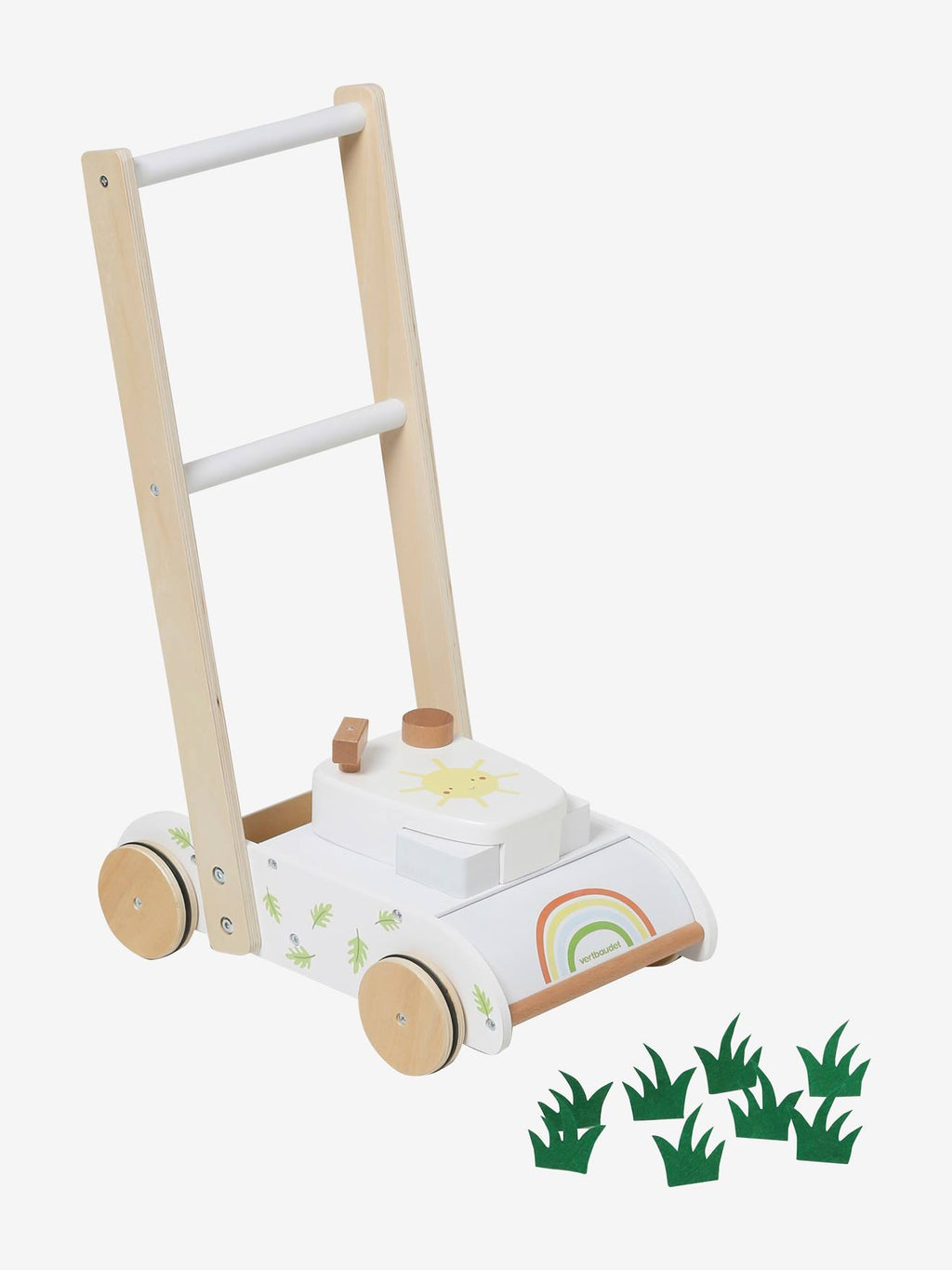 Tondeuse à gazon en bois FSC blanc