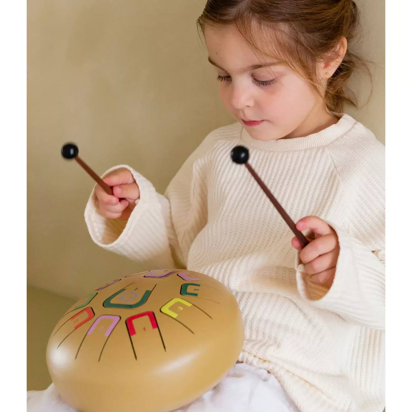 Tongue drum 11 notes jaune
