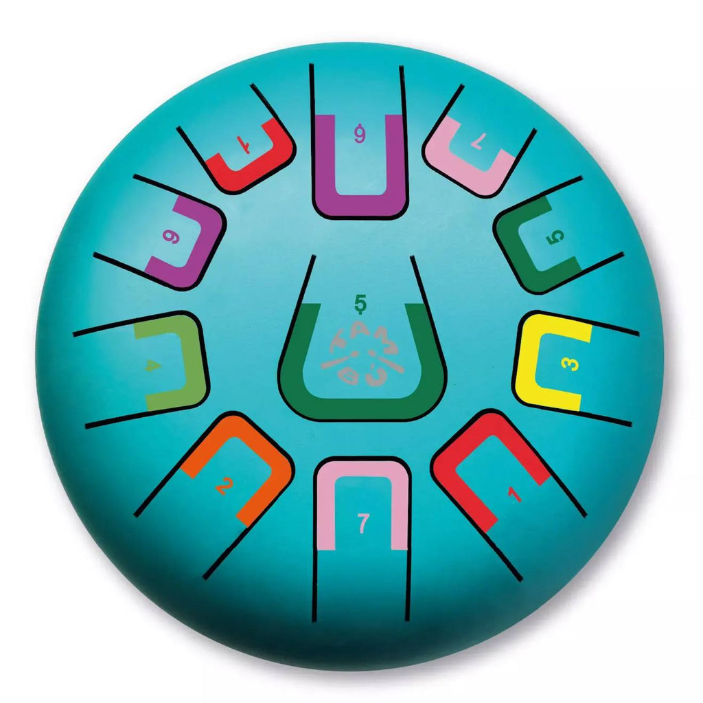 Tongue drum 11 notes bleu