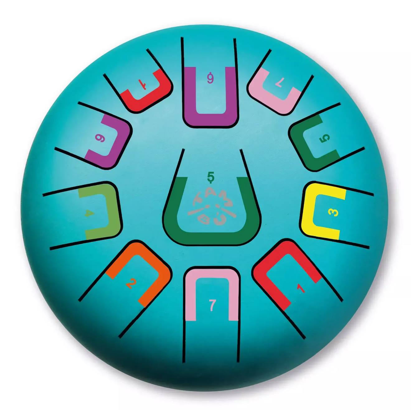 Tongue drum 11 notes bleu