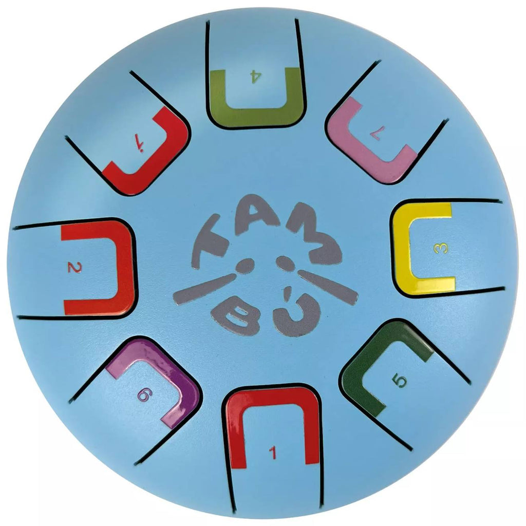 Tongue drum 8 notes bleu