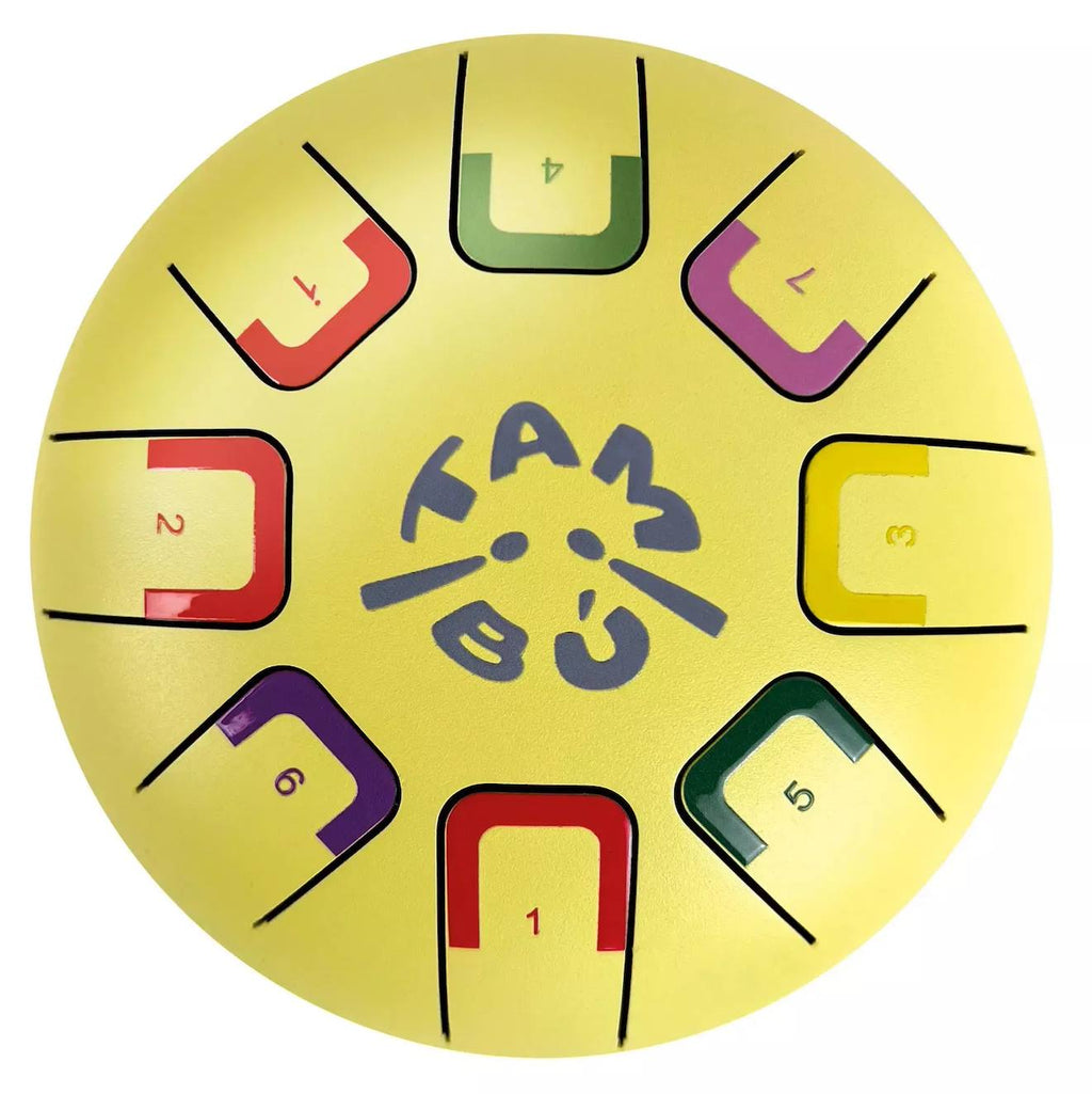 Tongue drum 8 notes jaune