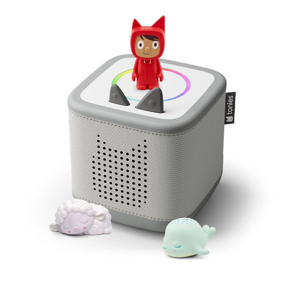 Tonies Toniebox 2 pack boîte à histoire pour enfant 1 à 9 ans, robuste & facile à utiliser, les copains du dodo, 2 figurines, gris lune multicolore