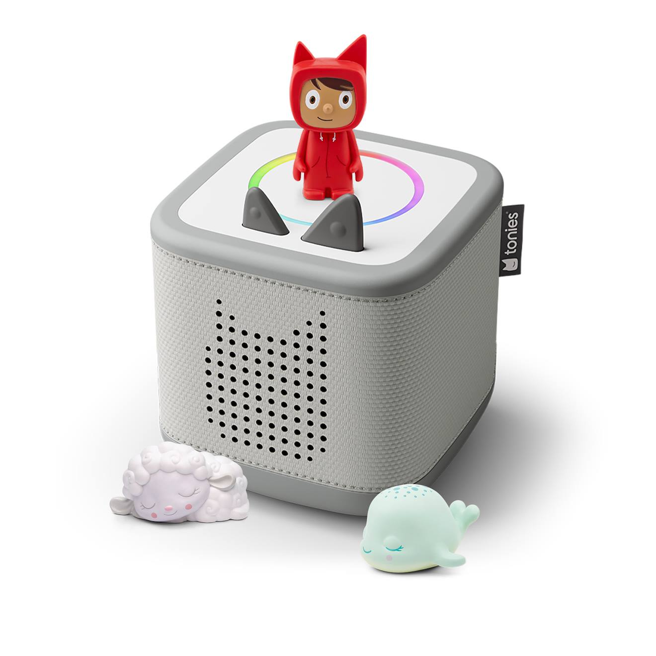 Tonies Toniebox 2 pack boîte à histoire pour enfant 1 à 9 ans, robuste & facile à utiliser, les copains du dodo, 2 figurines, gris lune multicolore