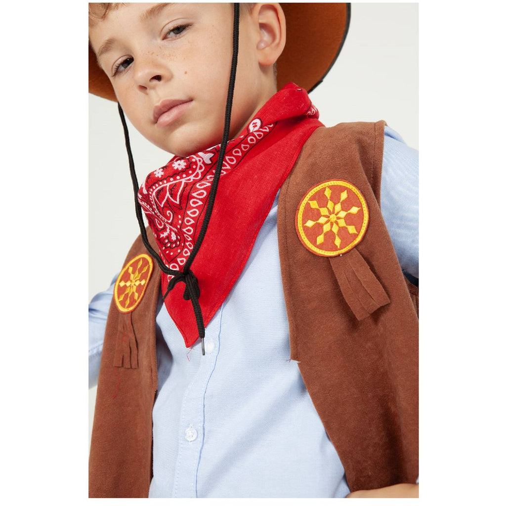 Top et accessoires cowboy marron