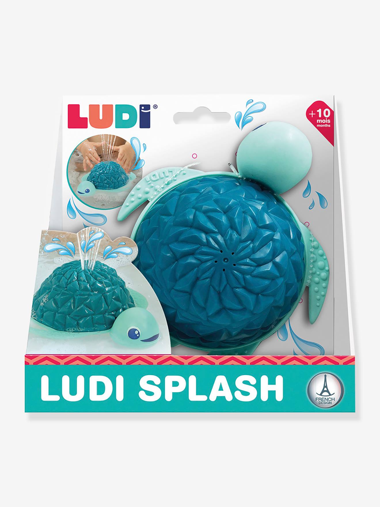Tortue fontaine ludi splash bleu