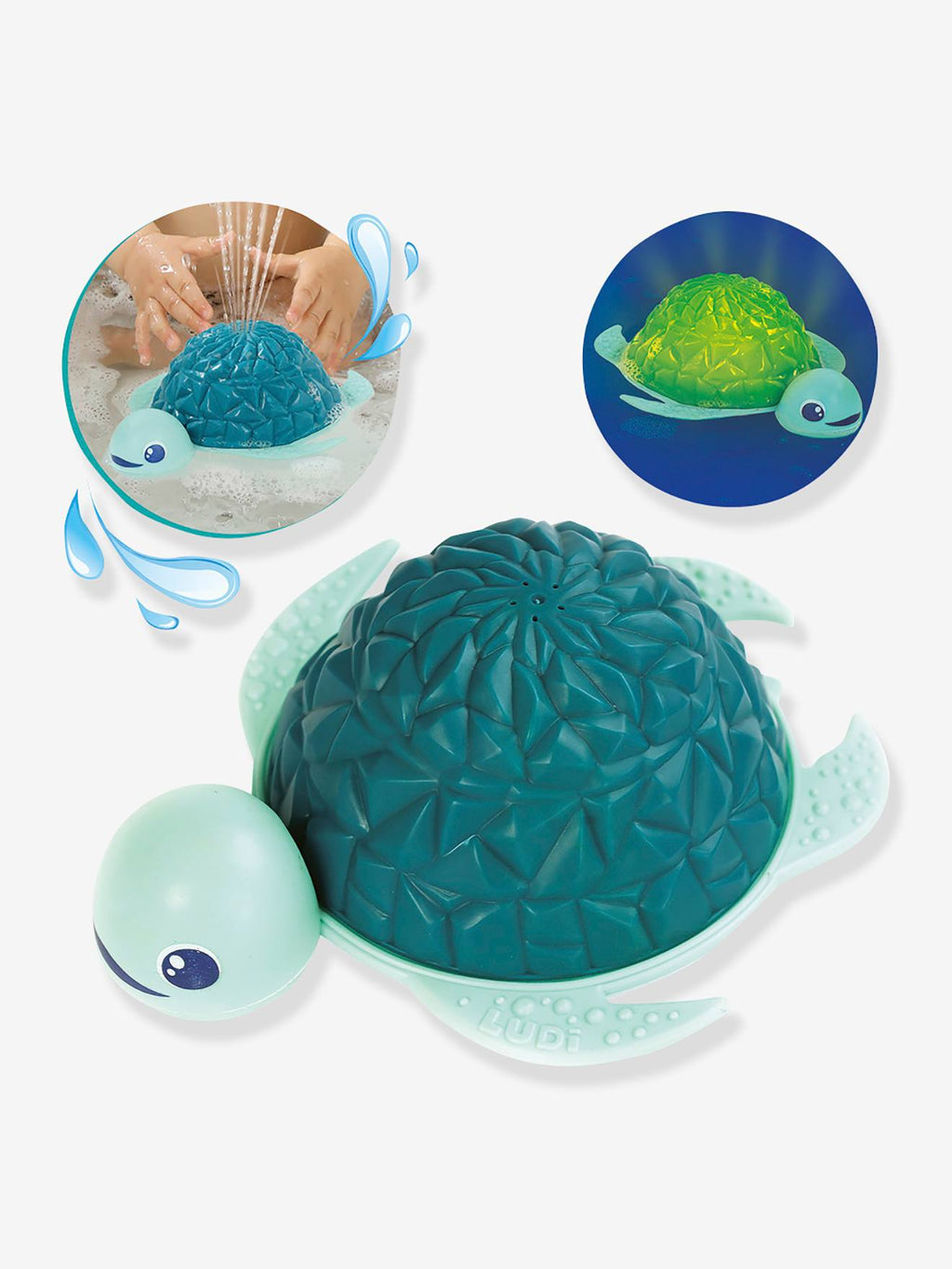 Tortue fontaine ludi splash bleu