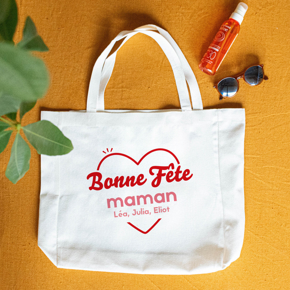 Tote bag Cabas Bonne Fête à Personnaliser - Tote Bag Personnalisé